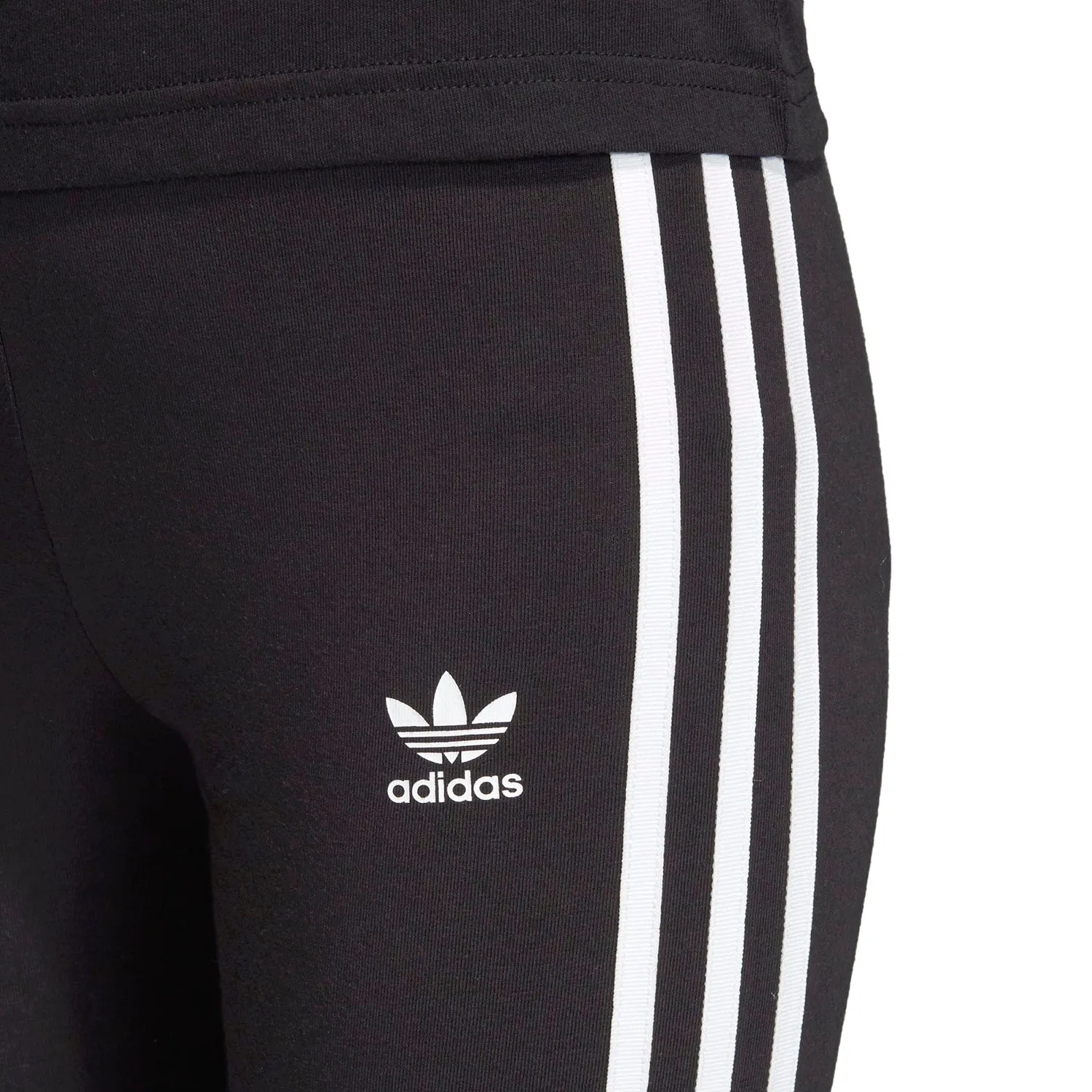 Adidas 3 Stripes Kids'/Girls' Leggings Pants Black-White