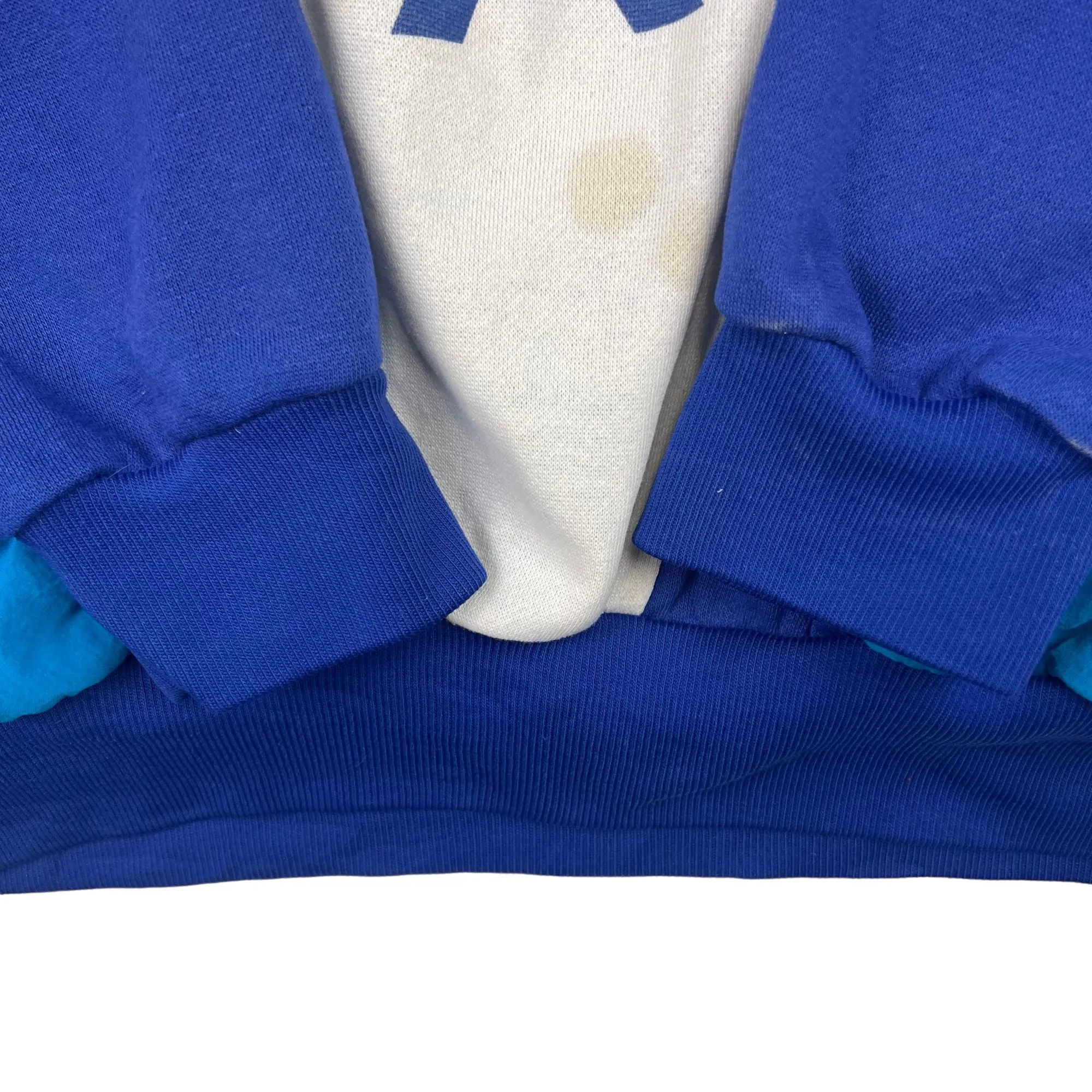 Adidas 90's Team Quarter-Zip Colourblock Sweatshirt Blue