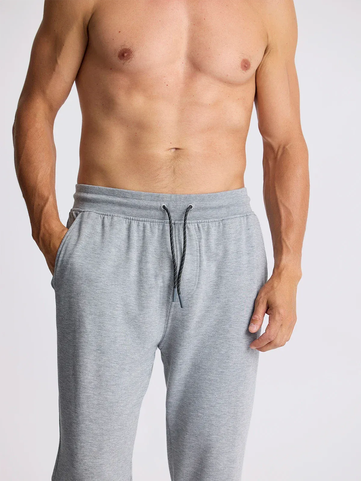 Bamboo Fleece Jogger in Heather Grey