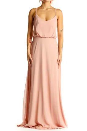 Blush Pink Flowy Maxi Dress