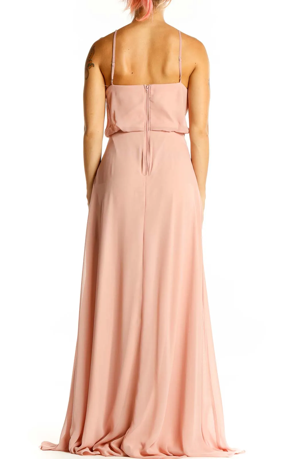 Blush Pink Flowy Maxi Dress