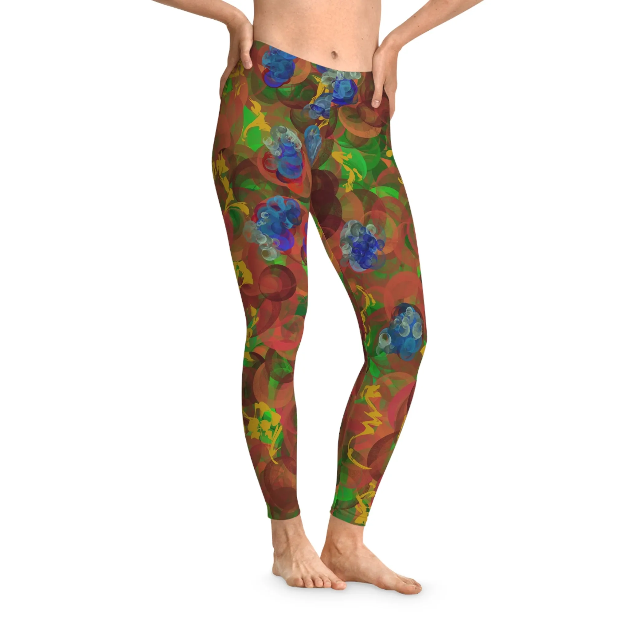 Bubbles and Berries, Stretchy Leggings (AOP)