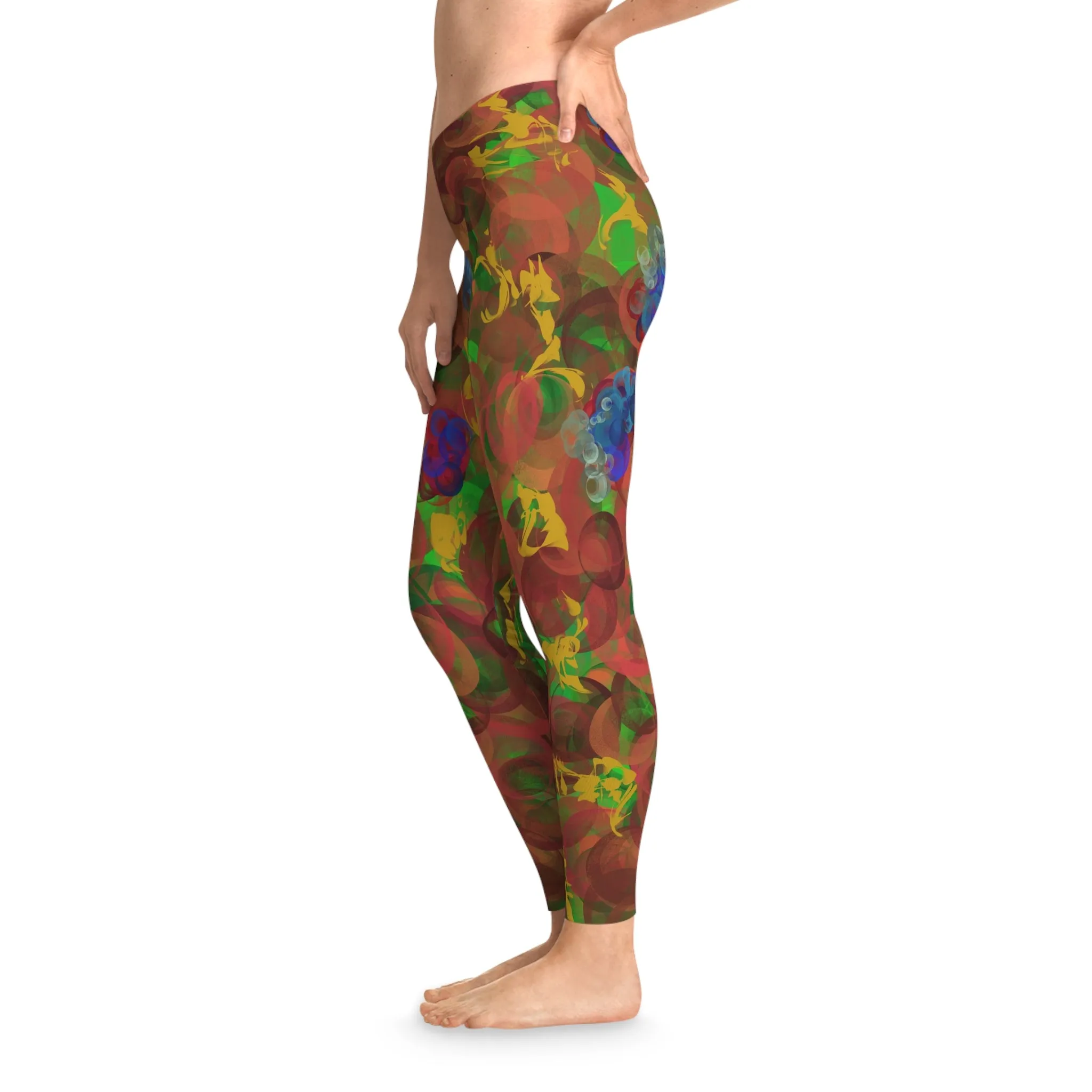 Bubbles and Berries, Stretchy Leggings (AOP)