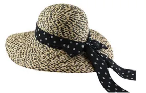 California Hat Company - Ladies Raffia Hat With Scarf