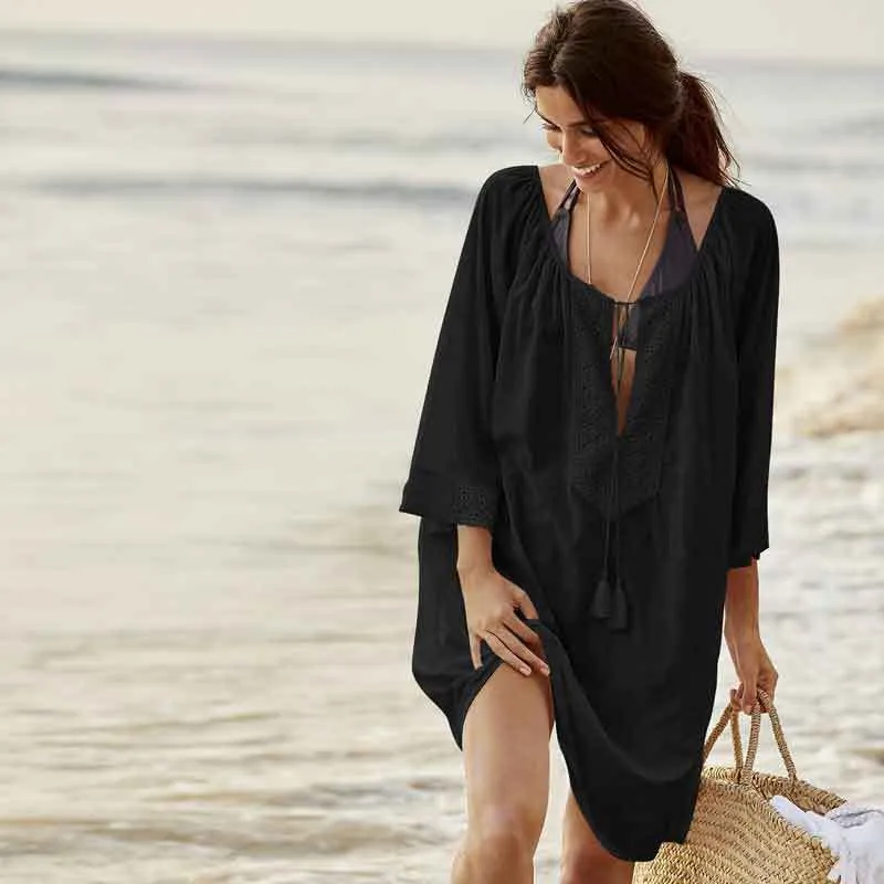 Chiffon Lace sunscreen beach Dress