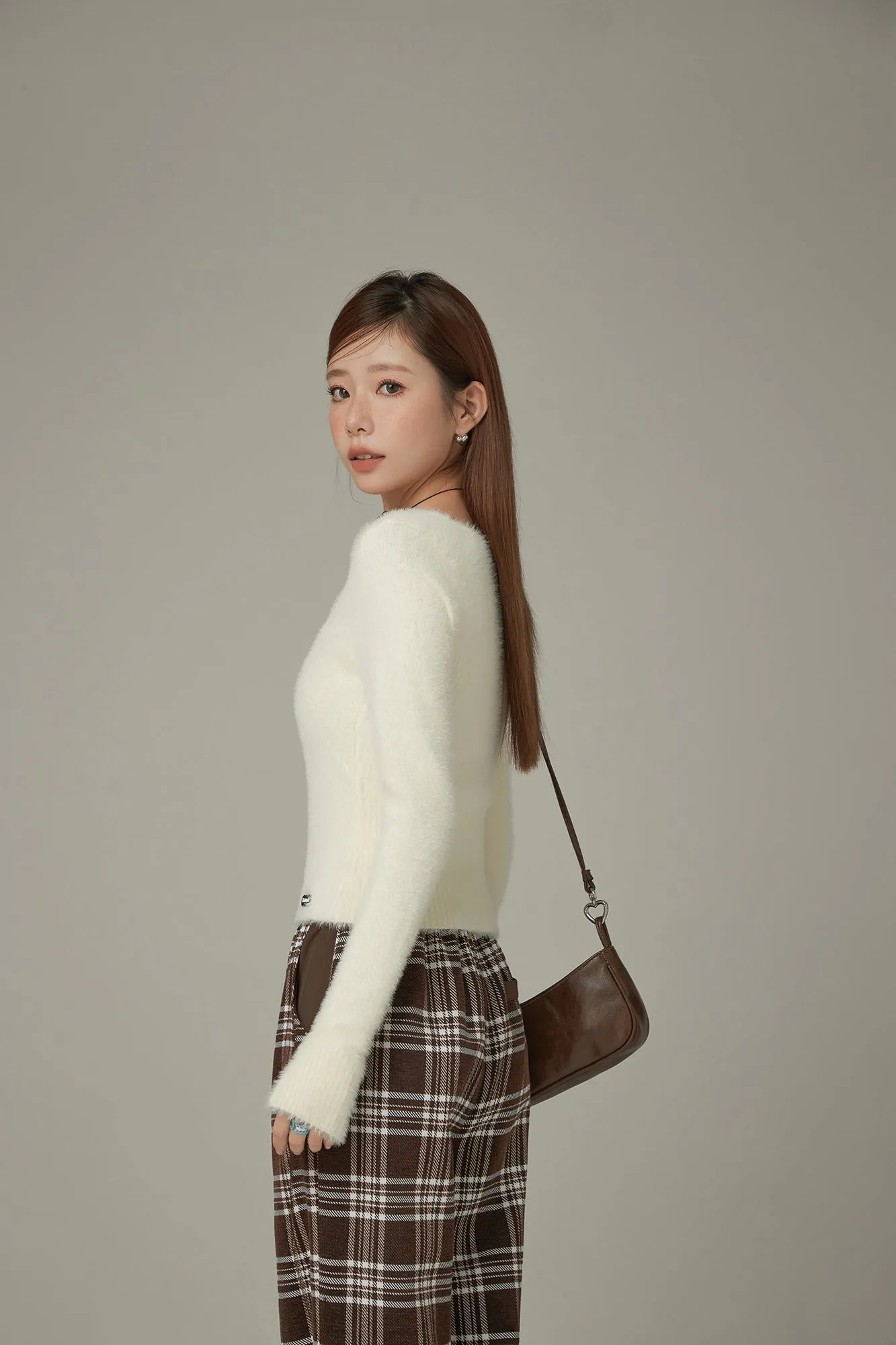 Color Fuzzy Knit Sweater