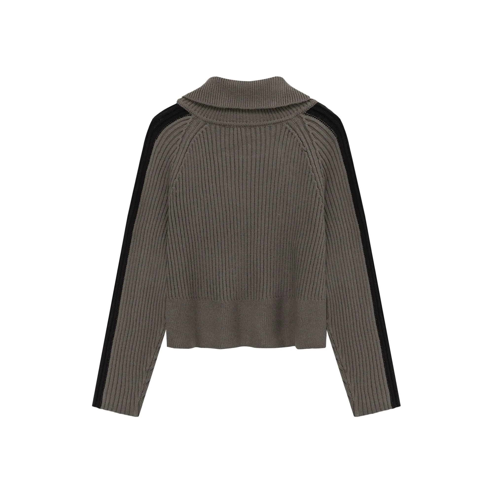 Diagonal Zipper Knit Sweater