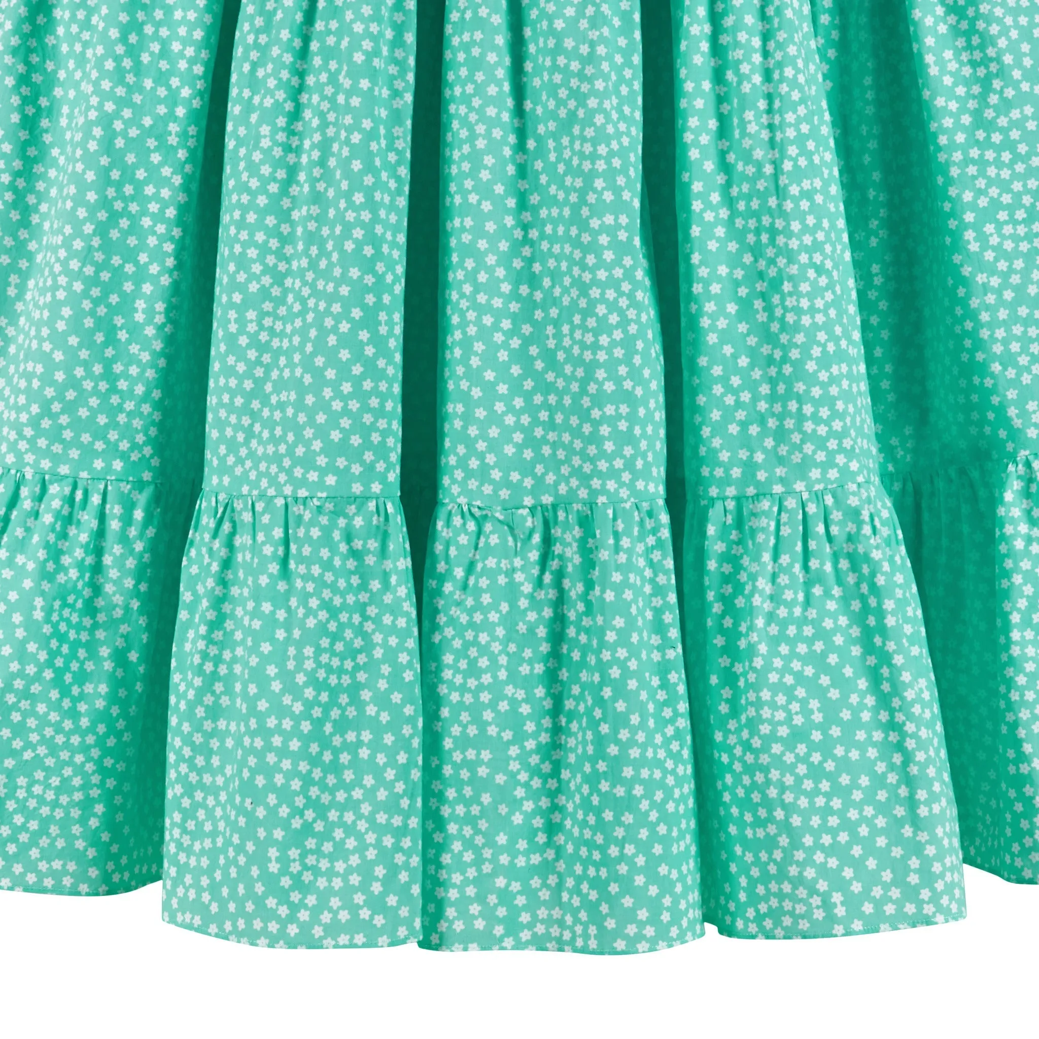 Ditsy Floral Print Poplin Maxi Dress (Size 7-16 Years) | Aqua