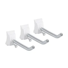 Elfa Storage Track Accessory Hook 3 Pack White