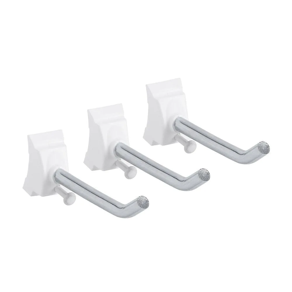 Elfa Storage Track Accessory Hook 3 Pack White