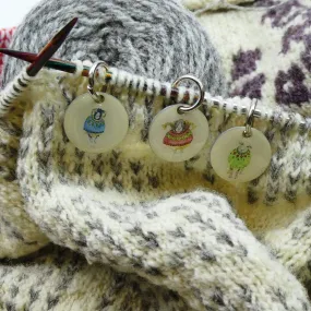 Emma Ball - Knitting Stitch Markers (x6) - Sheep in Sweaters