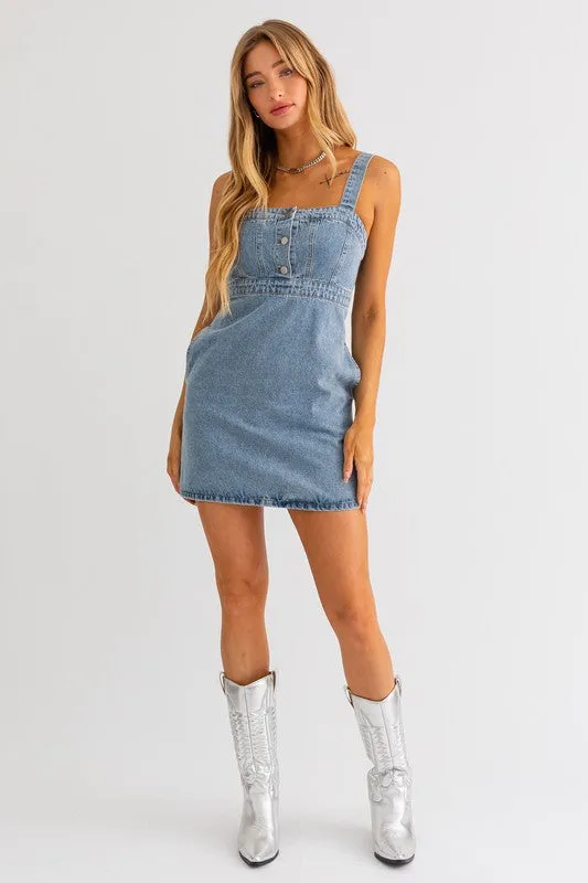 *EMPIRE WAIST DENIM DRESS