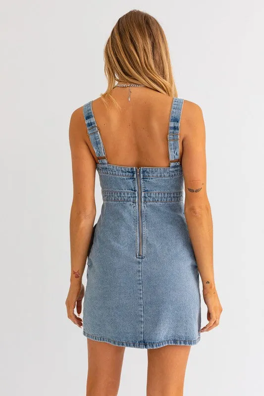 *EMPIRE WAIST DENIM DRESS