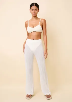 Faye Ribbed Knit Pant Brule