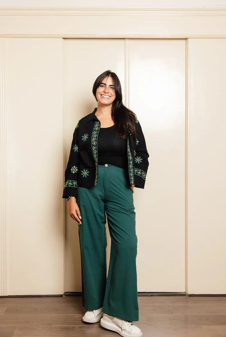 Green Easy-Breezy Linen Pants