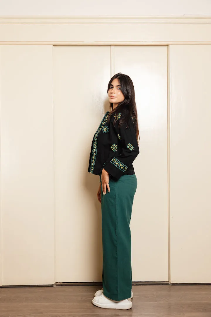 Green Easy-Breezy Linen Pants