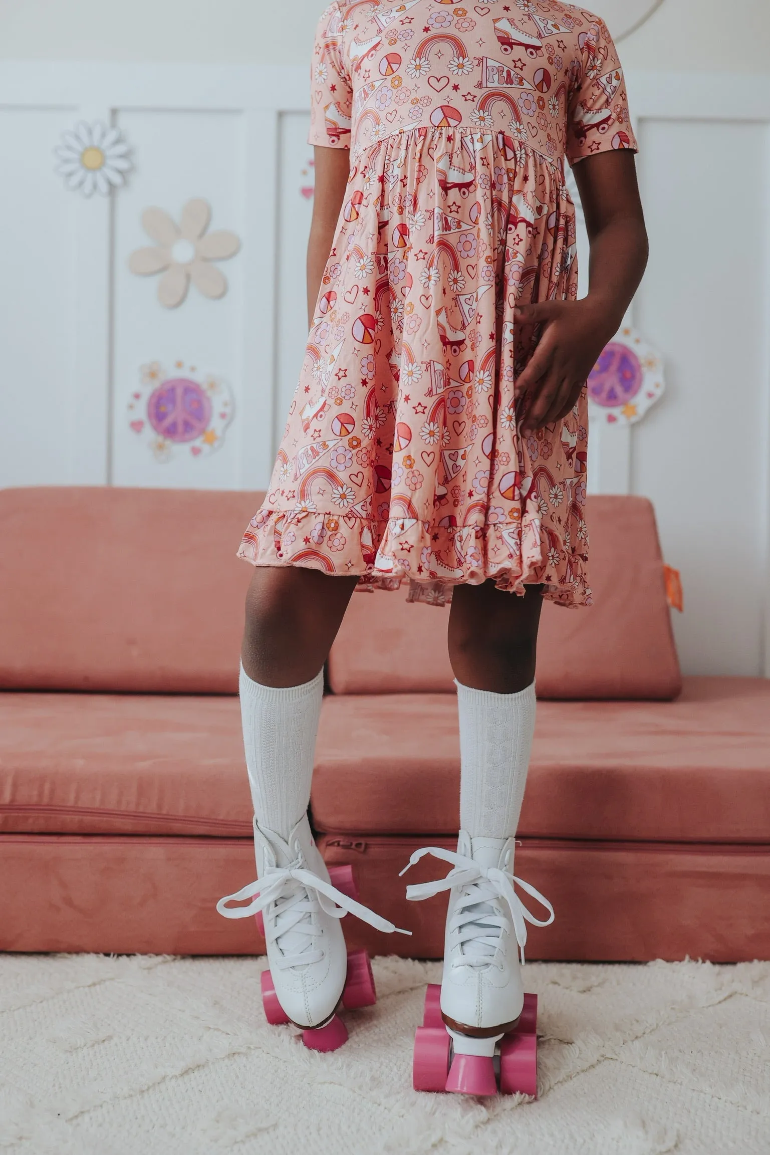 GROOVY SKATES DREAM RUFFLE DRESS