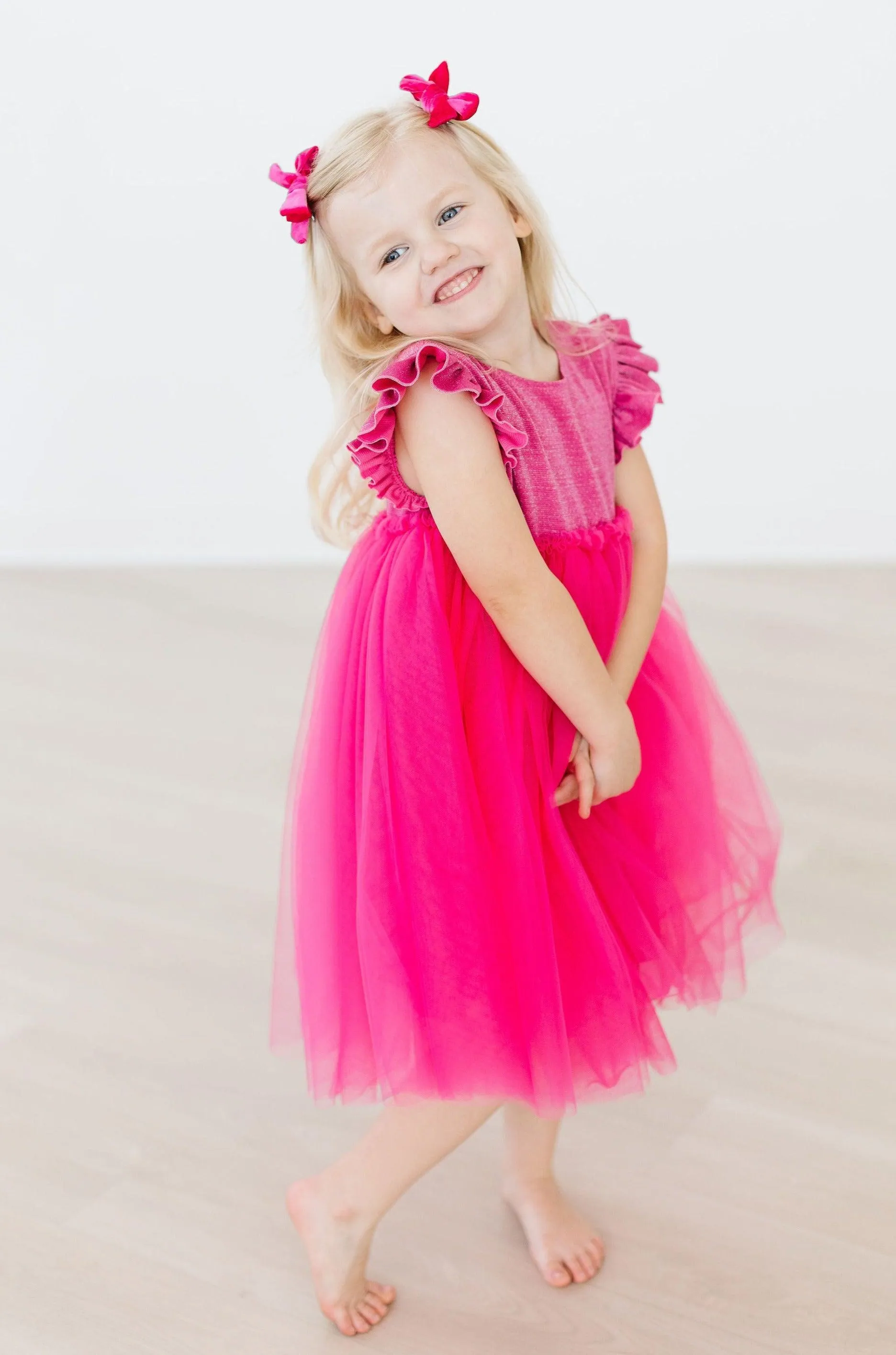 Hot Pink Shimmer Tutu Dress