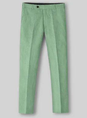 Italian Linen Mojito Green Pants