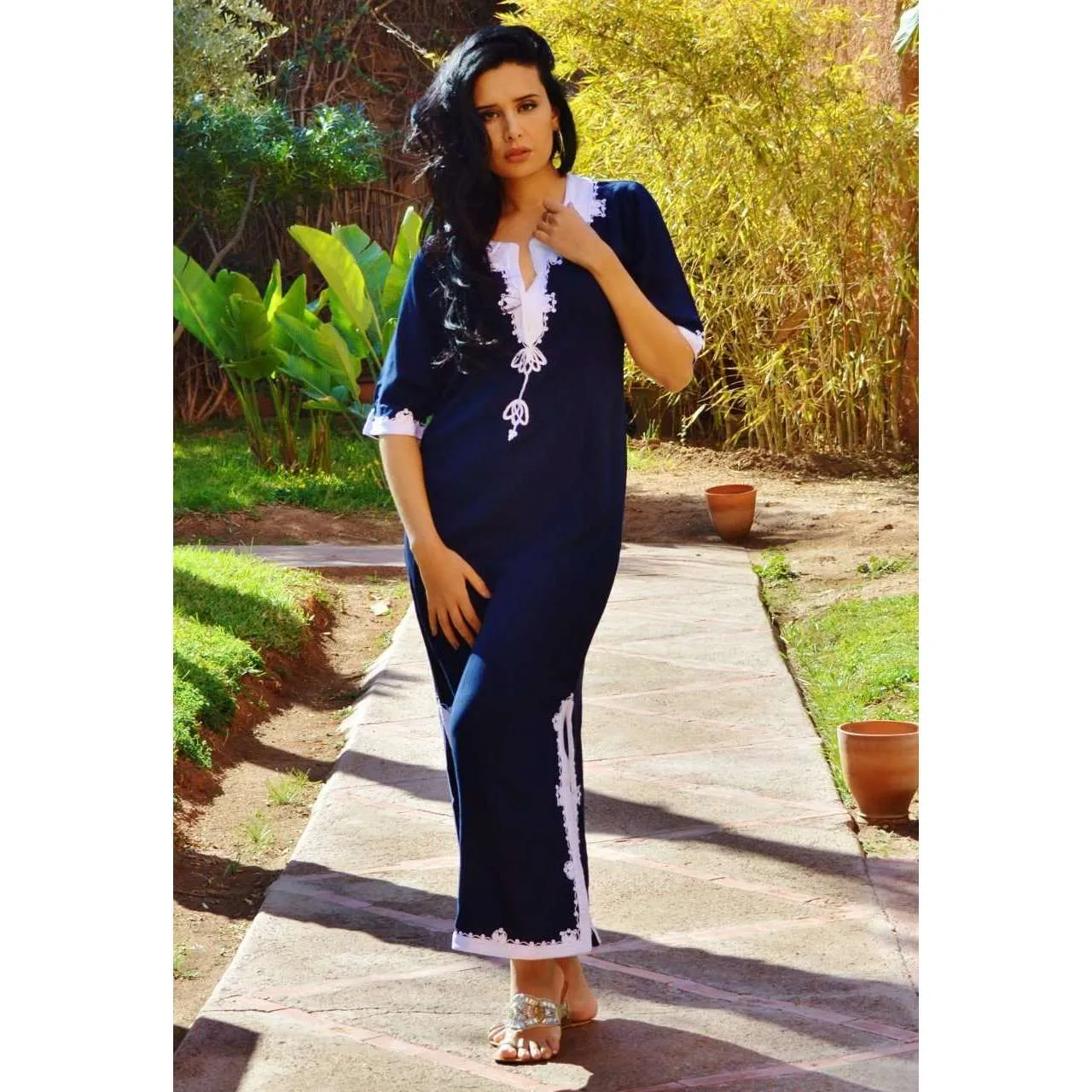 Khalida Style Navy Blue Caftan Kaftan