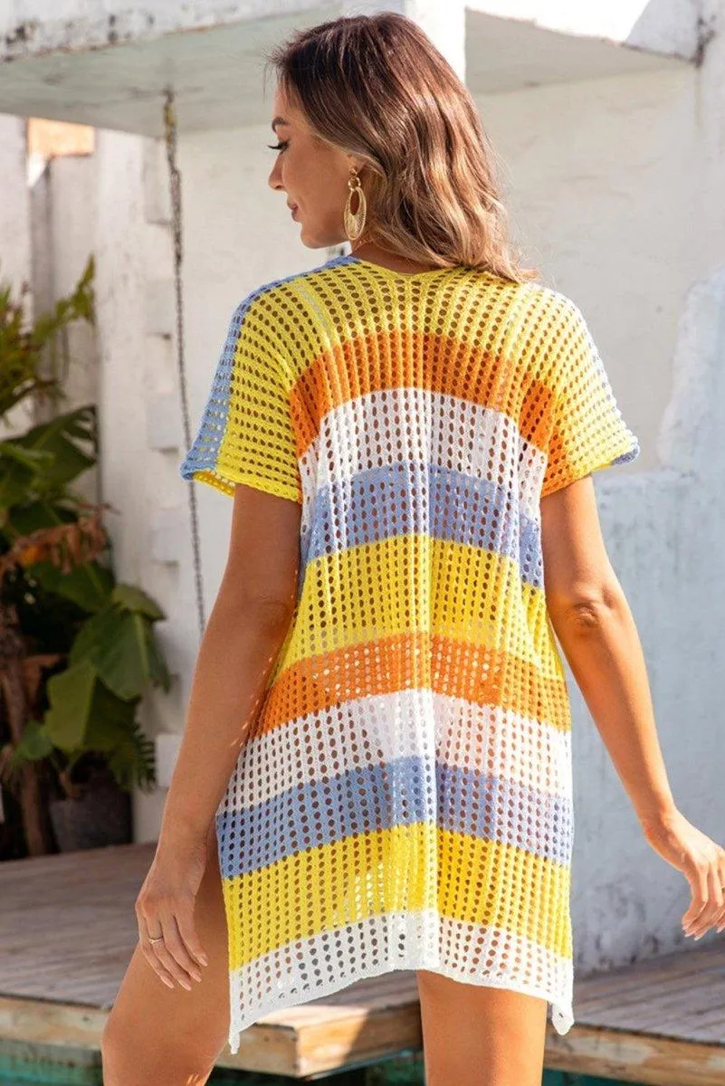 Knit Striped Tunic Cover Up