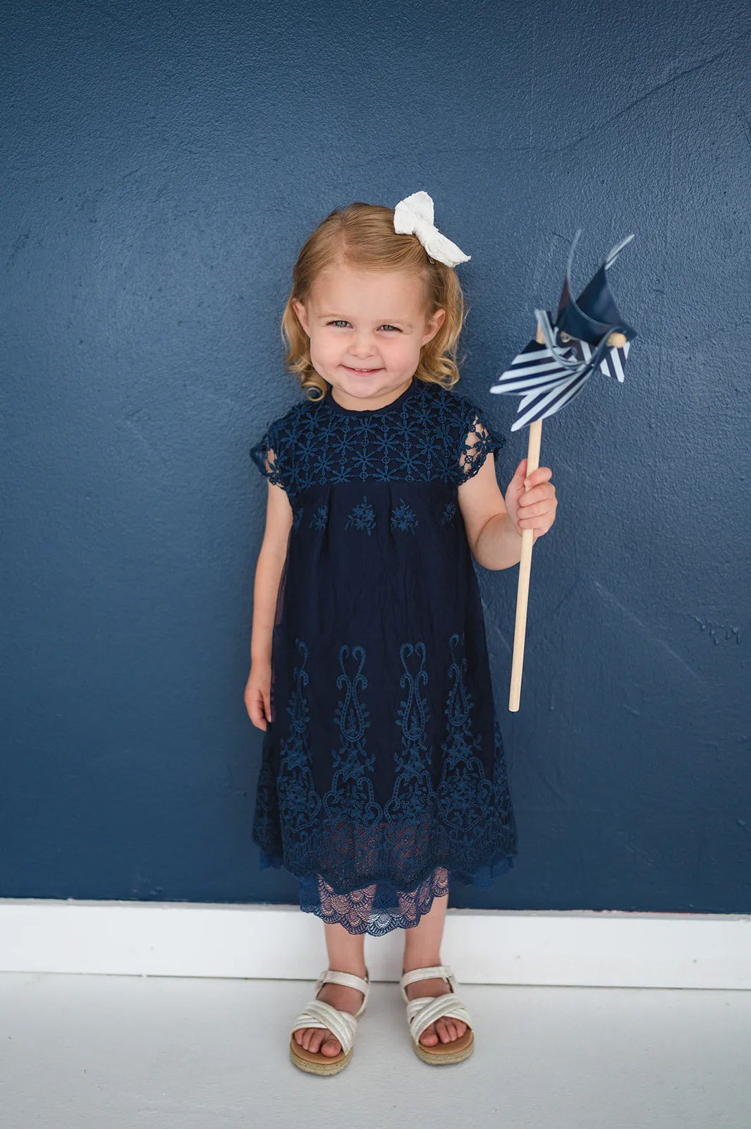 Lace Dress - Navy Blue