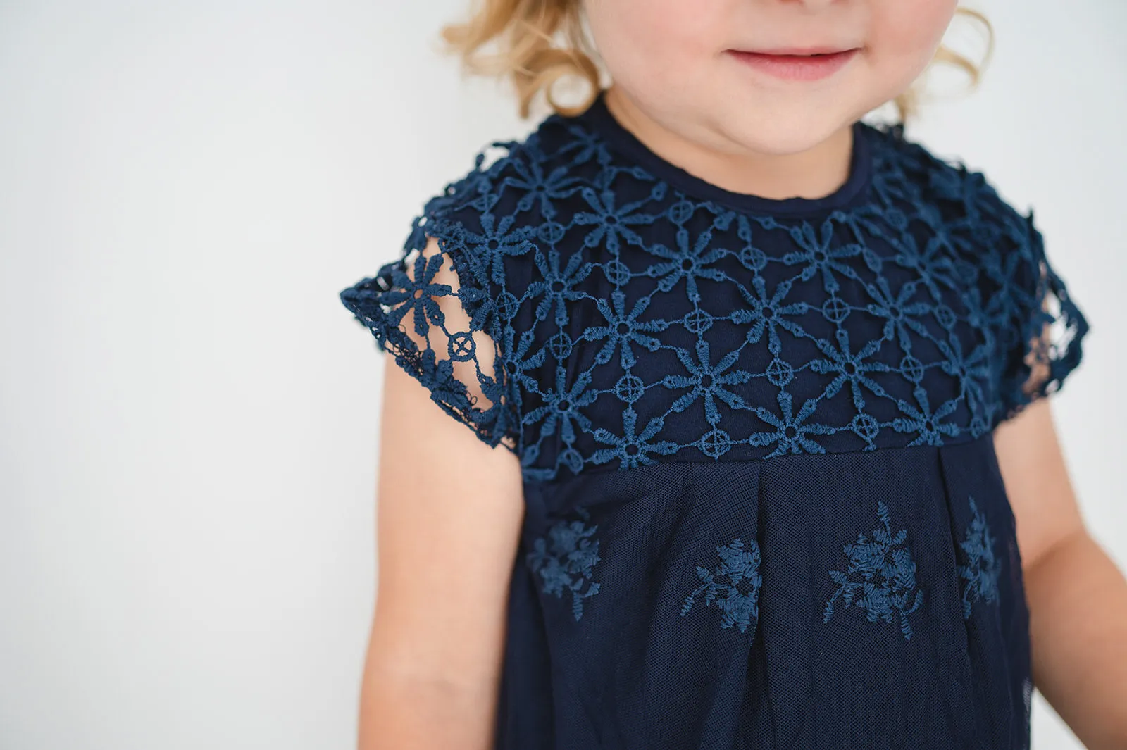 Lace Dress - Navy Blue