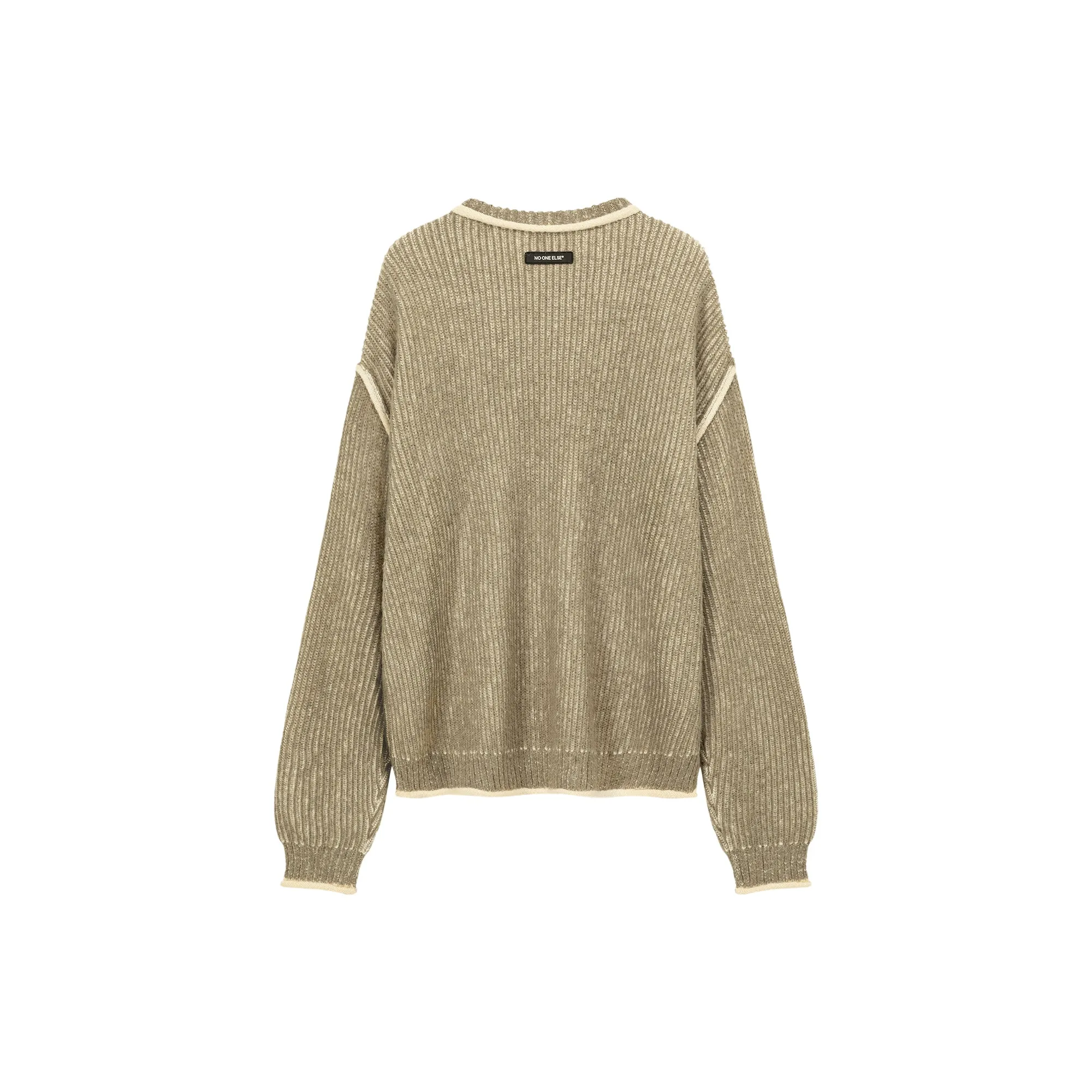 Line Color Combination Loose Knit Sweater