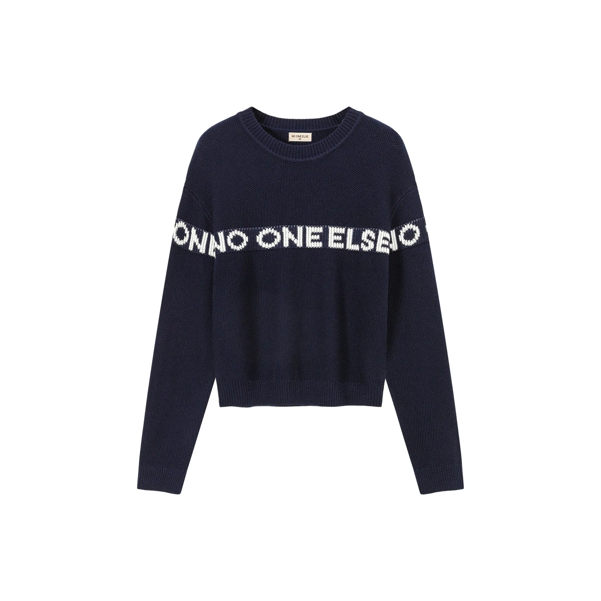 Logo Lettering Basic Knit Sweater