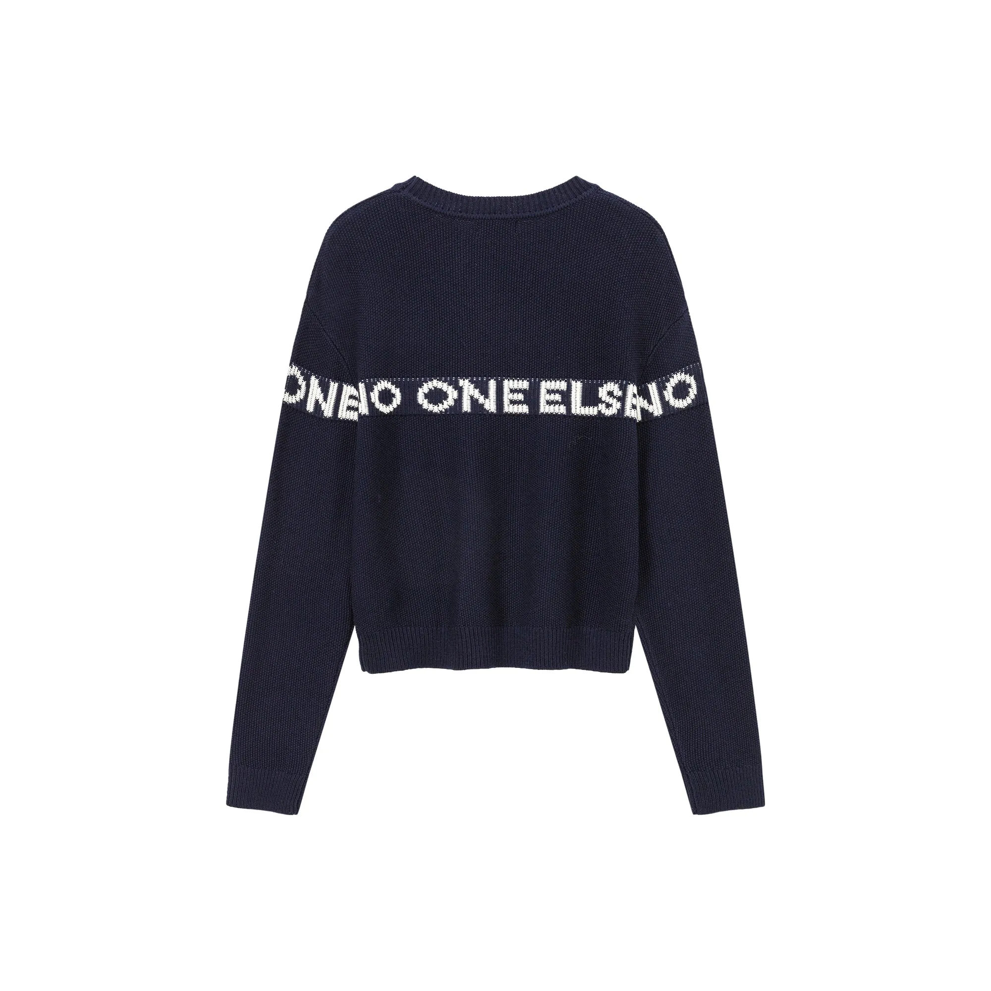 Logo Lettering Basic Knit Sweater