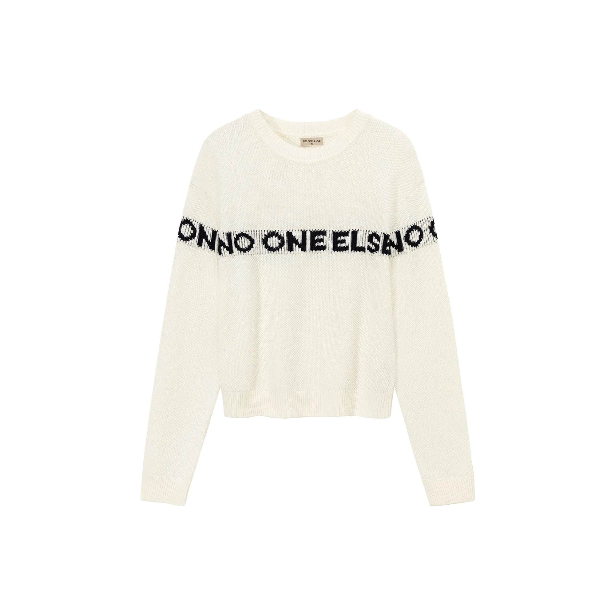 Logo Lettering Basic Knit Sweater