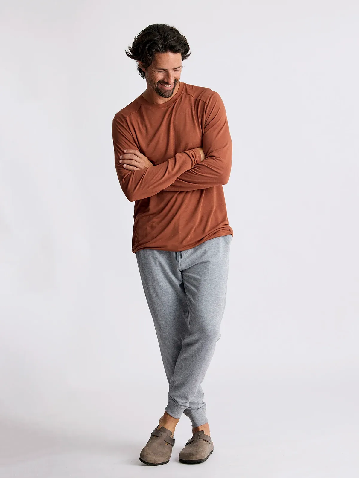 Men's Bamboo Lightweight Fleece Jogger - Heather Grey