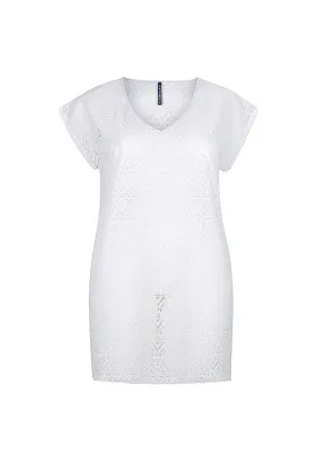 Mesh Beach Cover Up White