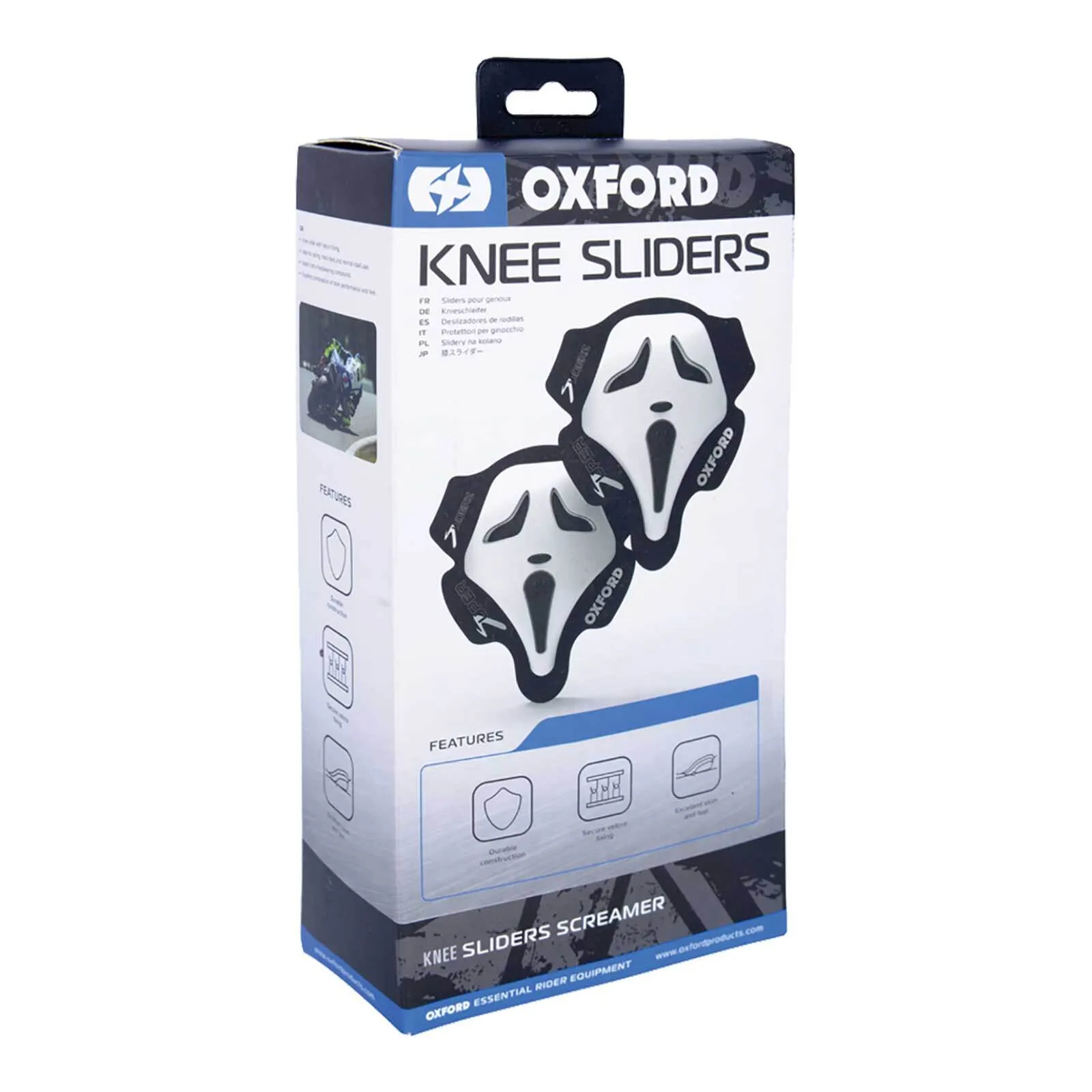 Oxford Screamer Knee Sliders - White