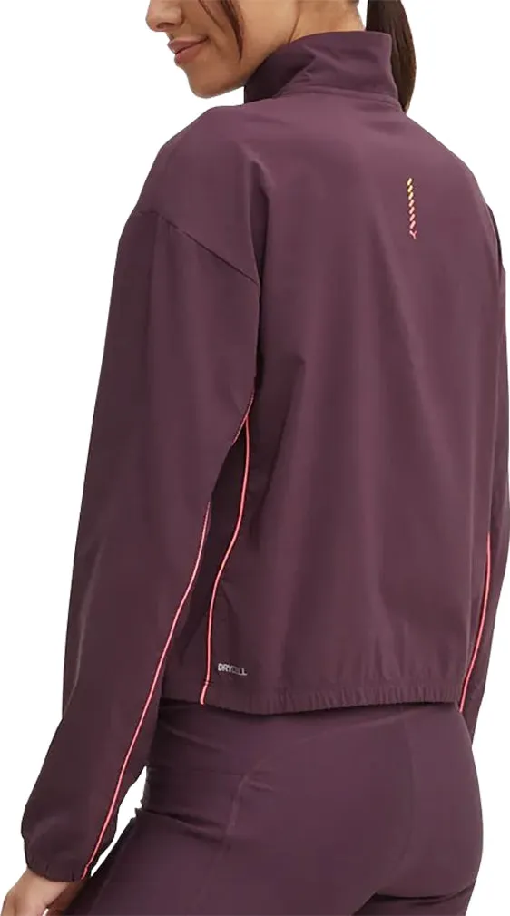 Puma Run For Her Woven Half Zip Womens Running Top - Purple