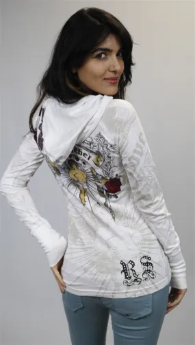 Rebel Spirit Cherub Rose Hoody