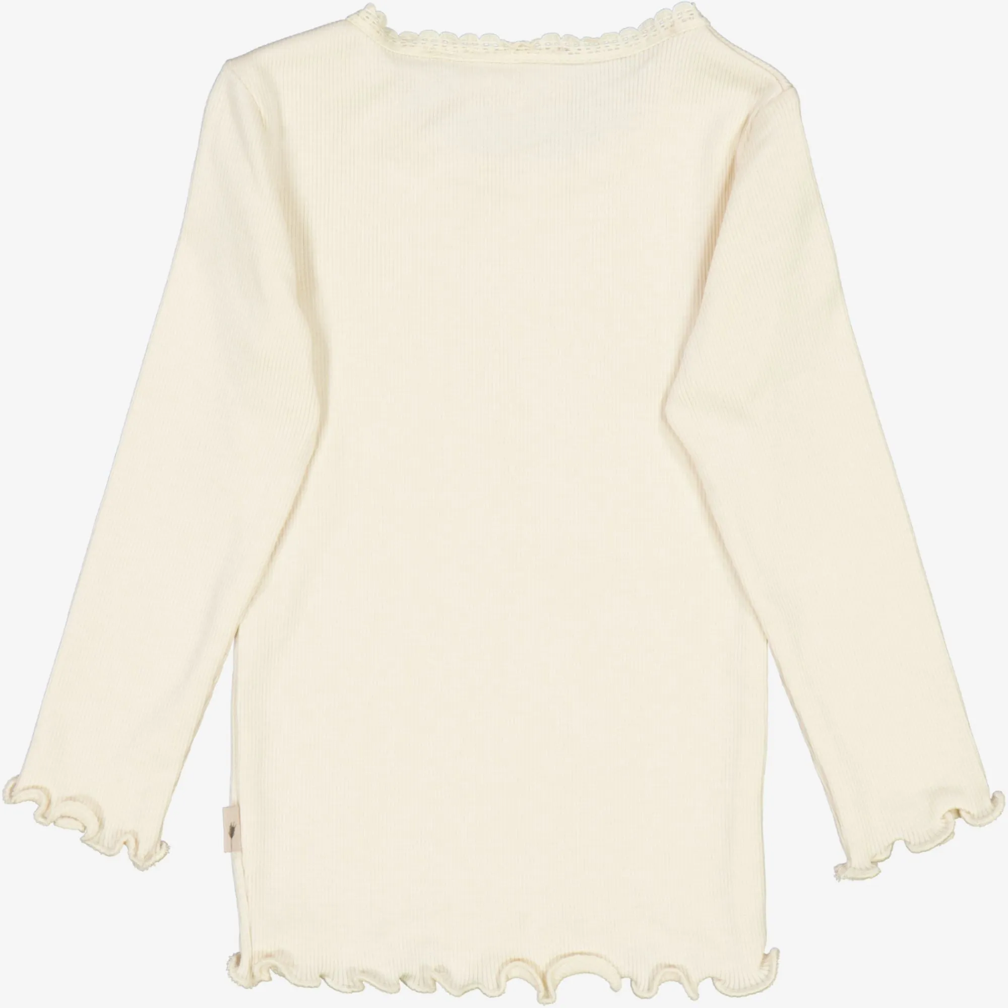 Rib T-Shirt Lace LS | Baby - eggshell