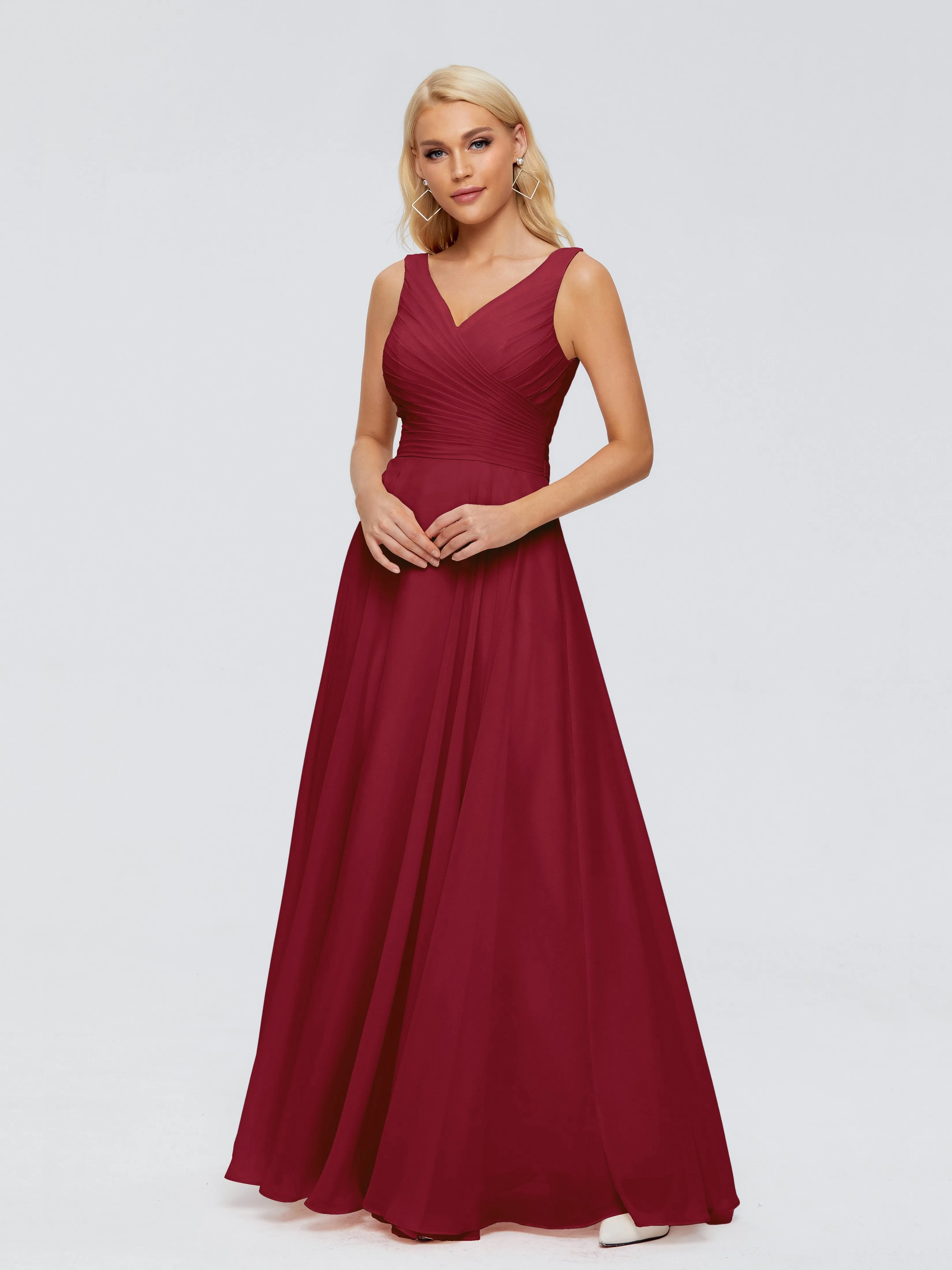 Ryleigh Flowy Chiffon Bridesmaid Dresses with Bow