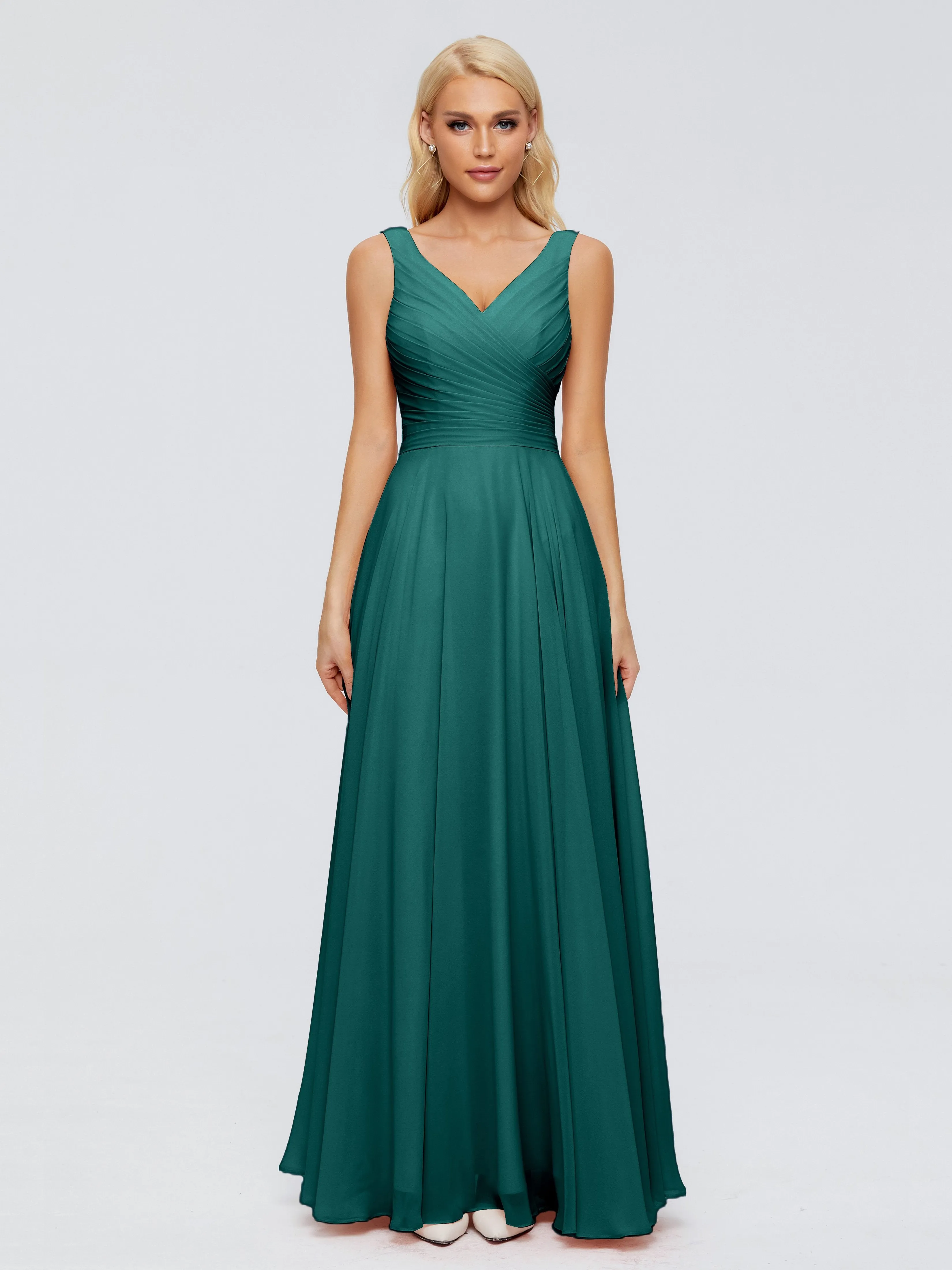 Ryleigh Flowy Chiffon Bridesmaid Dresses with Bow