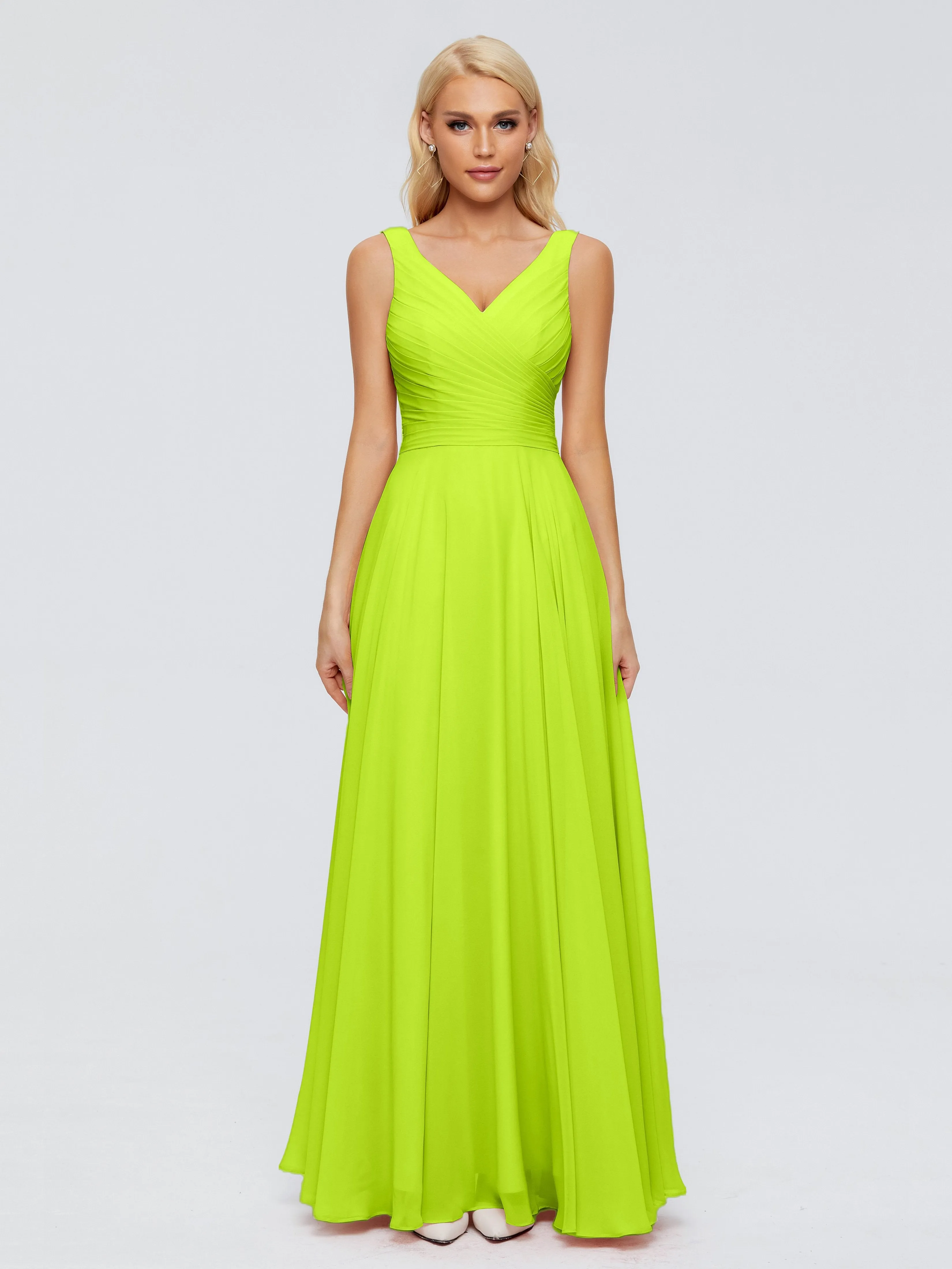 Ryleigh Flowy Chiffon Bridesmaid Dresses with Bow