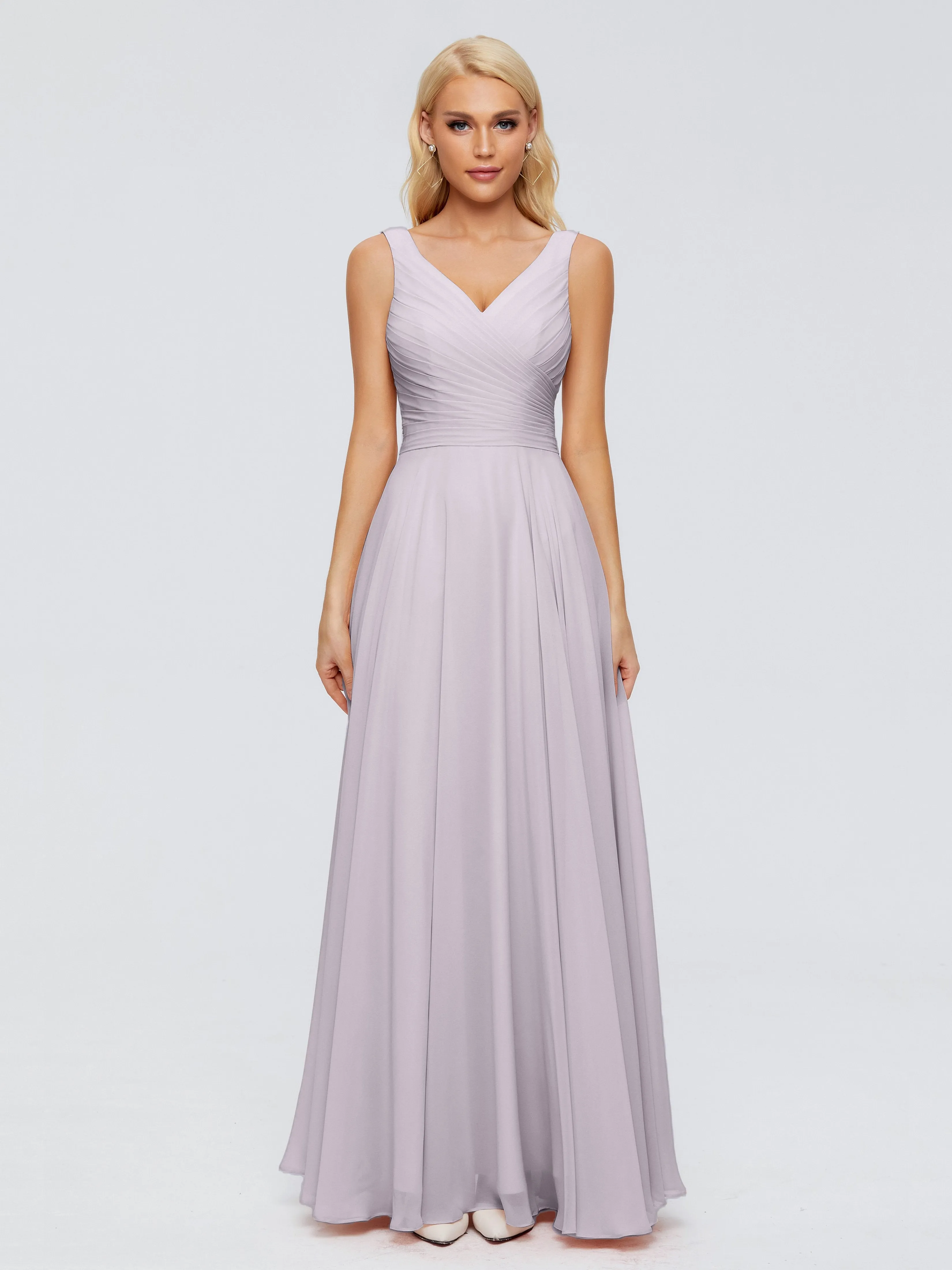 Ryleigh Flowy Chiffon Bridesmaid Dresses with Bow