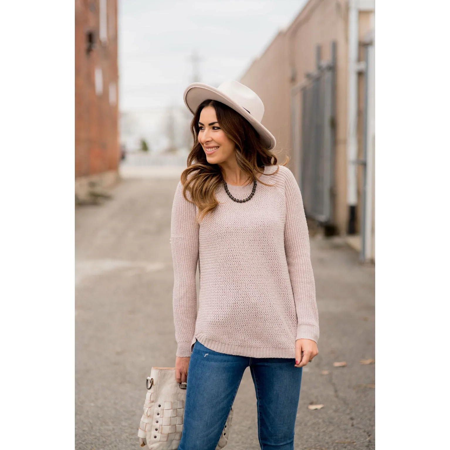 Side Slit Knit Sweater