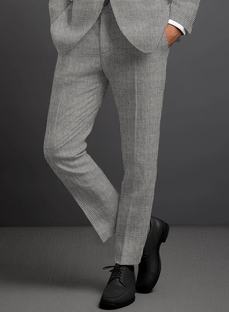 Solbiati BW Houndstooth Linen Pants