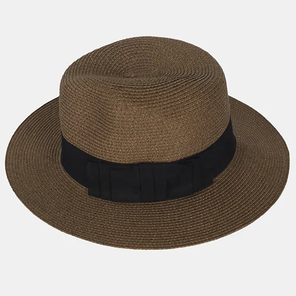 Straw Fedora Hat for Women and Men F019