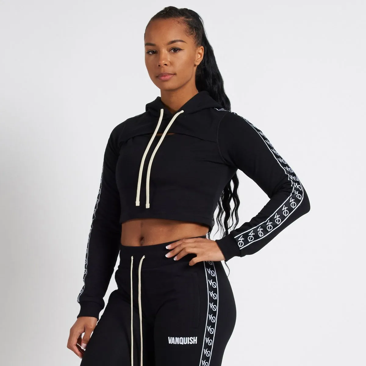 Vanquish Radiate Women's Black Cropped Hoodie