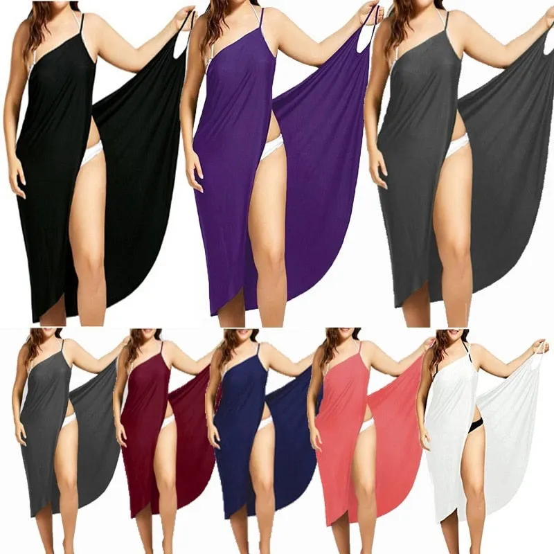 Women  Beach V-Neck Sling Dress