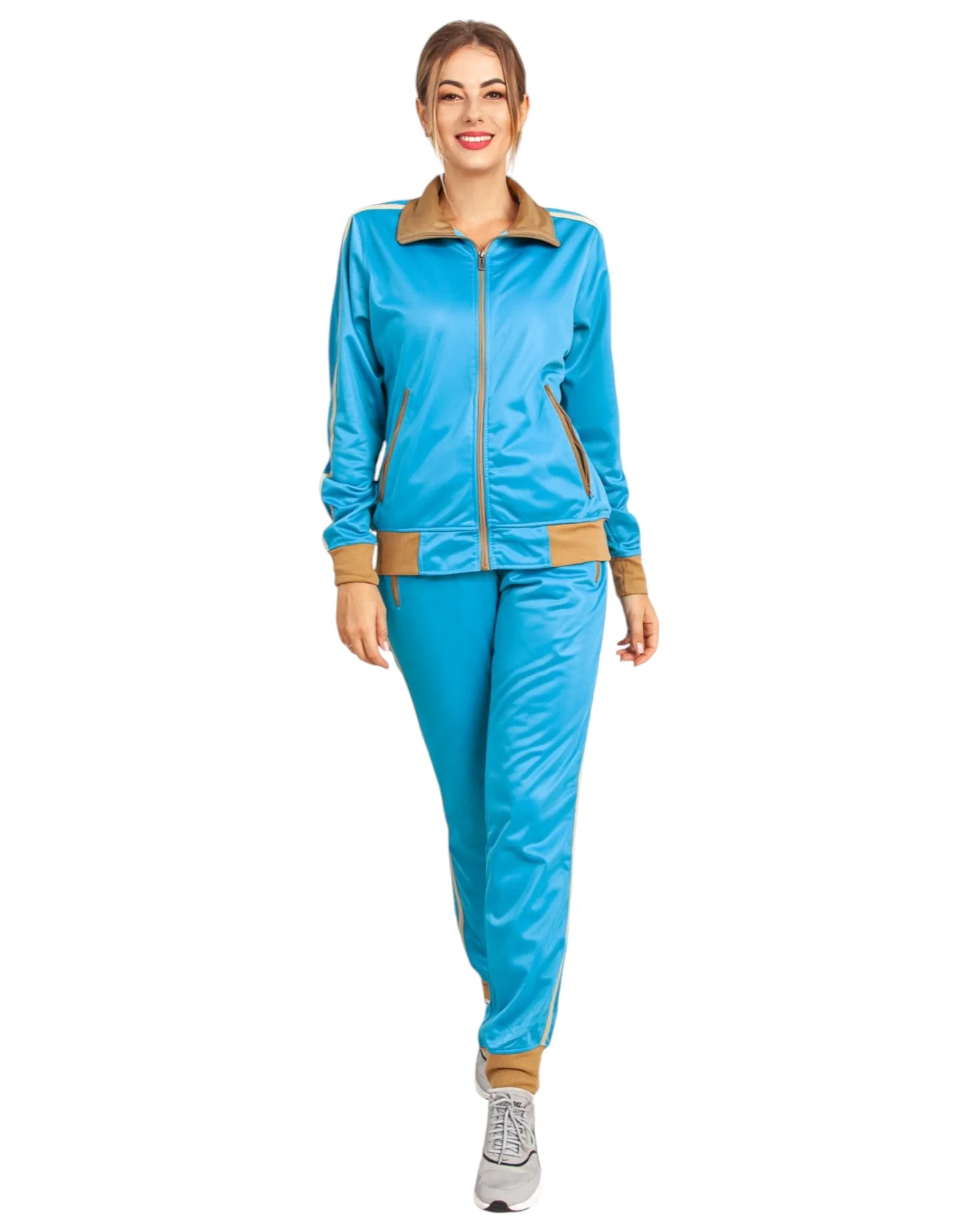 Women's 2-Piece Sunshine Jogger Tracksuit Track Jacket and Track Pants