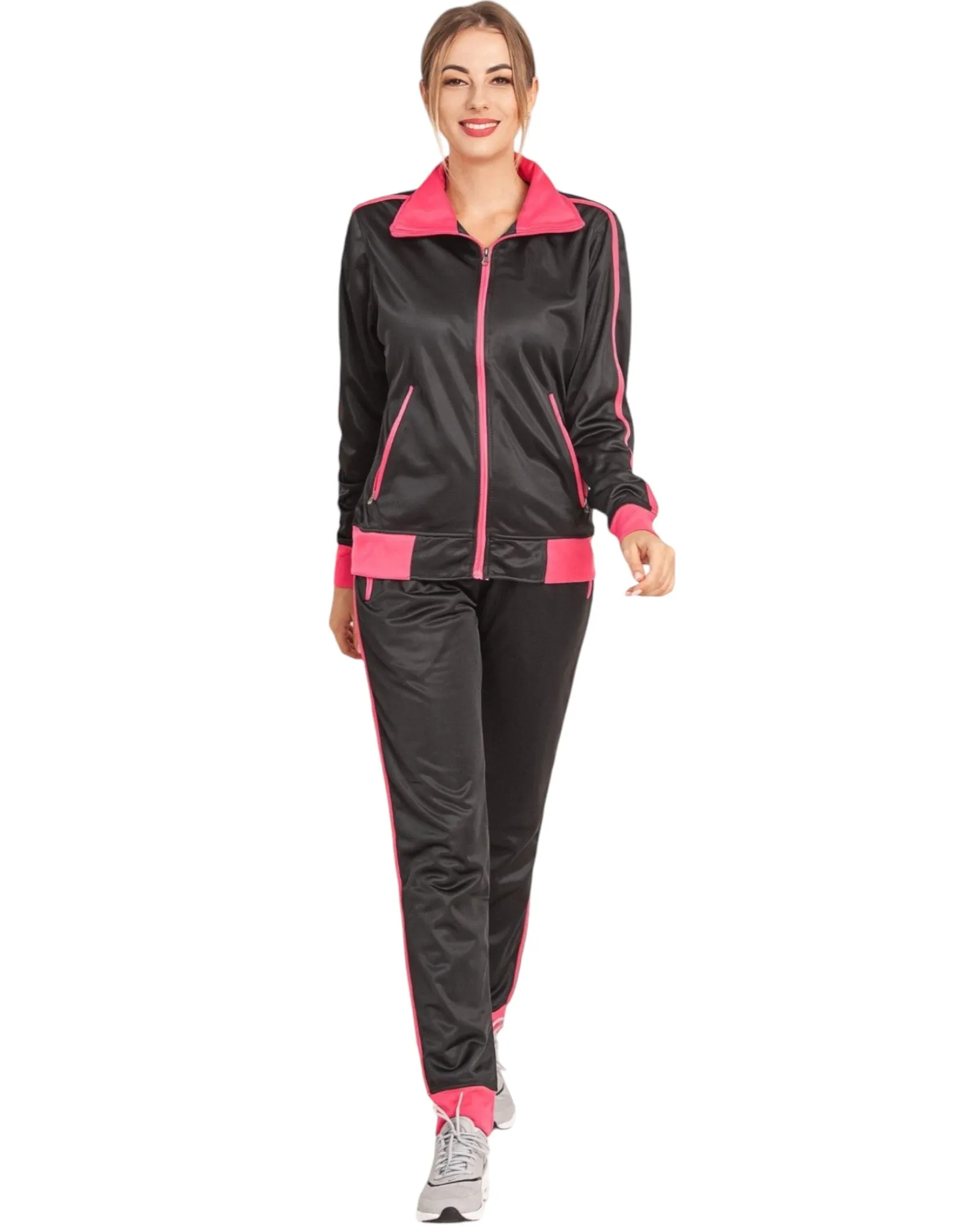 Women's 2-Piece Sunshine Jogger Tracksuit Track Jacket and Track Pants