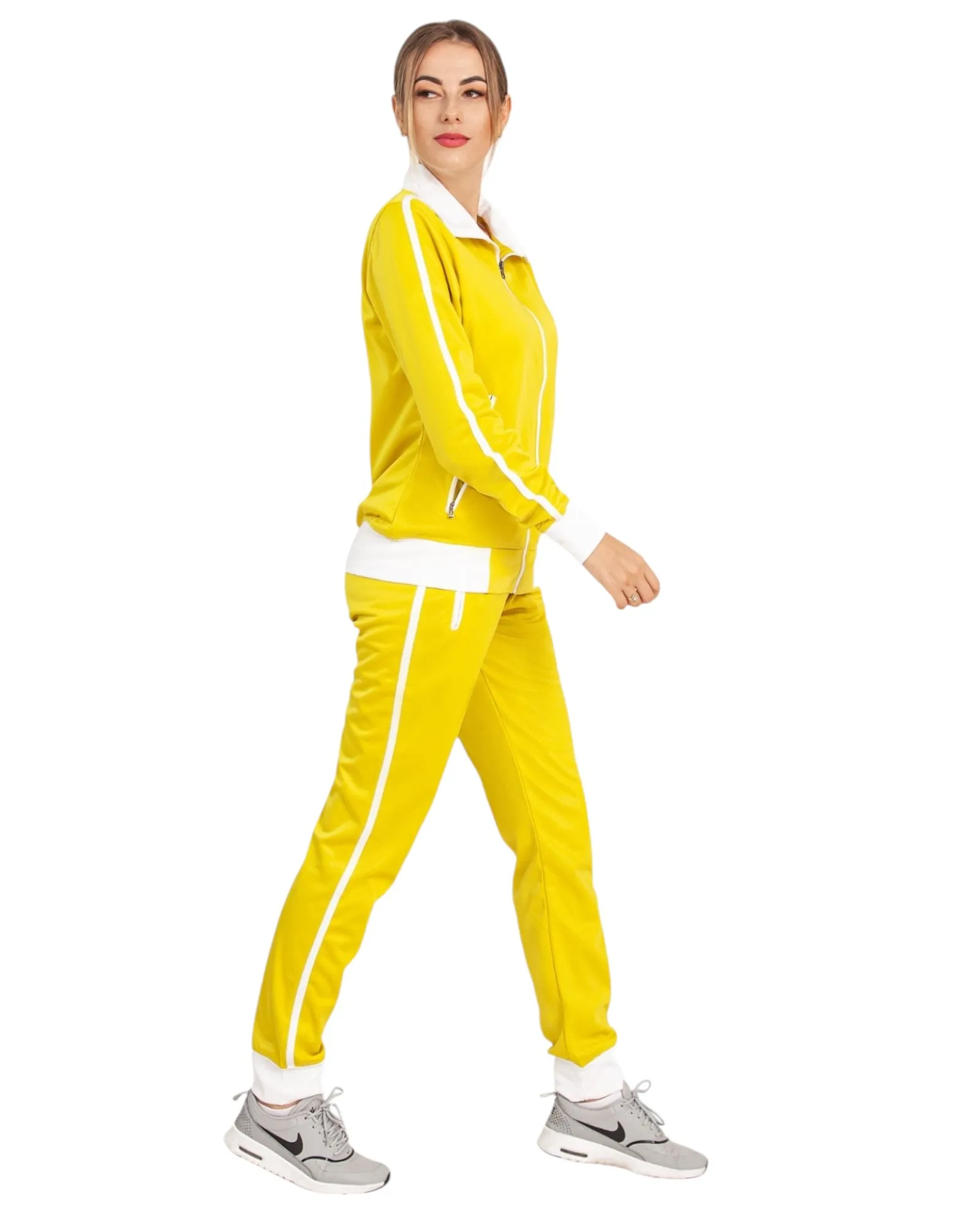 Women's 2-Piece Sunshine Jogger Tracksuit Track Jacket and Track Pants