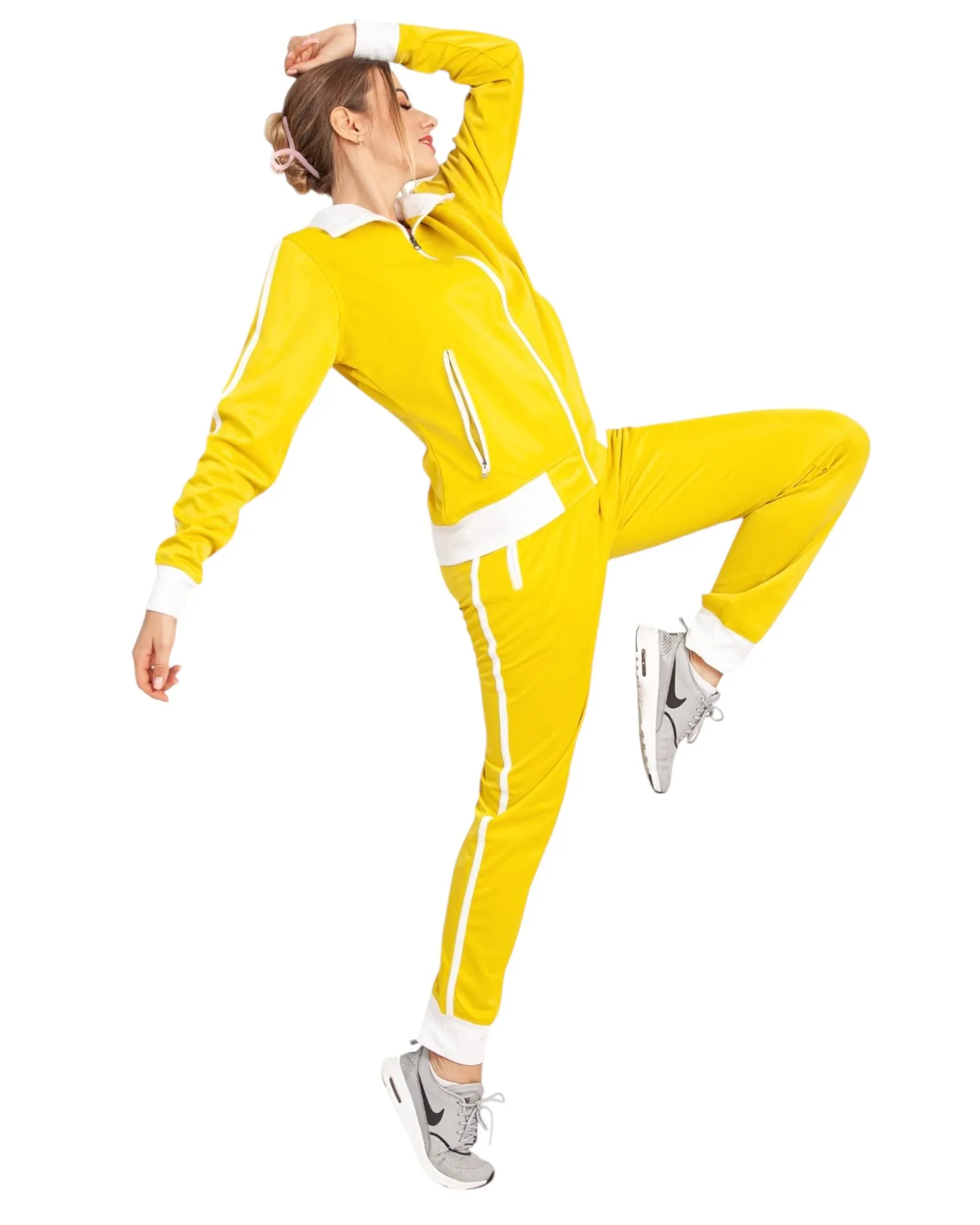 Women's 2-Piece Sunshine Jogger Tracksuit Track Jacket and Track Pants